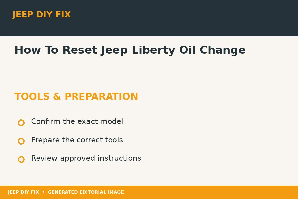 Preparing tools for How To Reset Jeep Liberty Oil Change