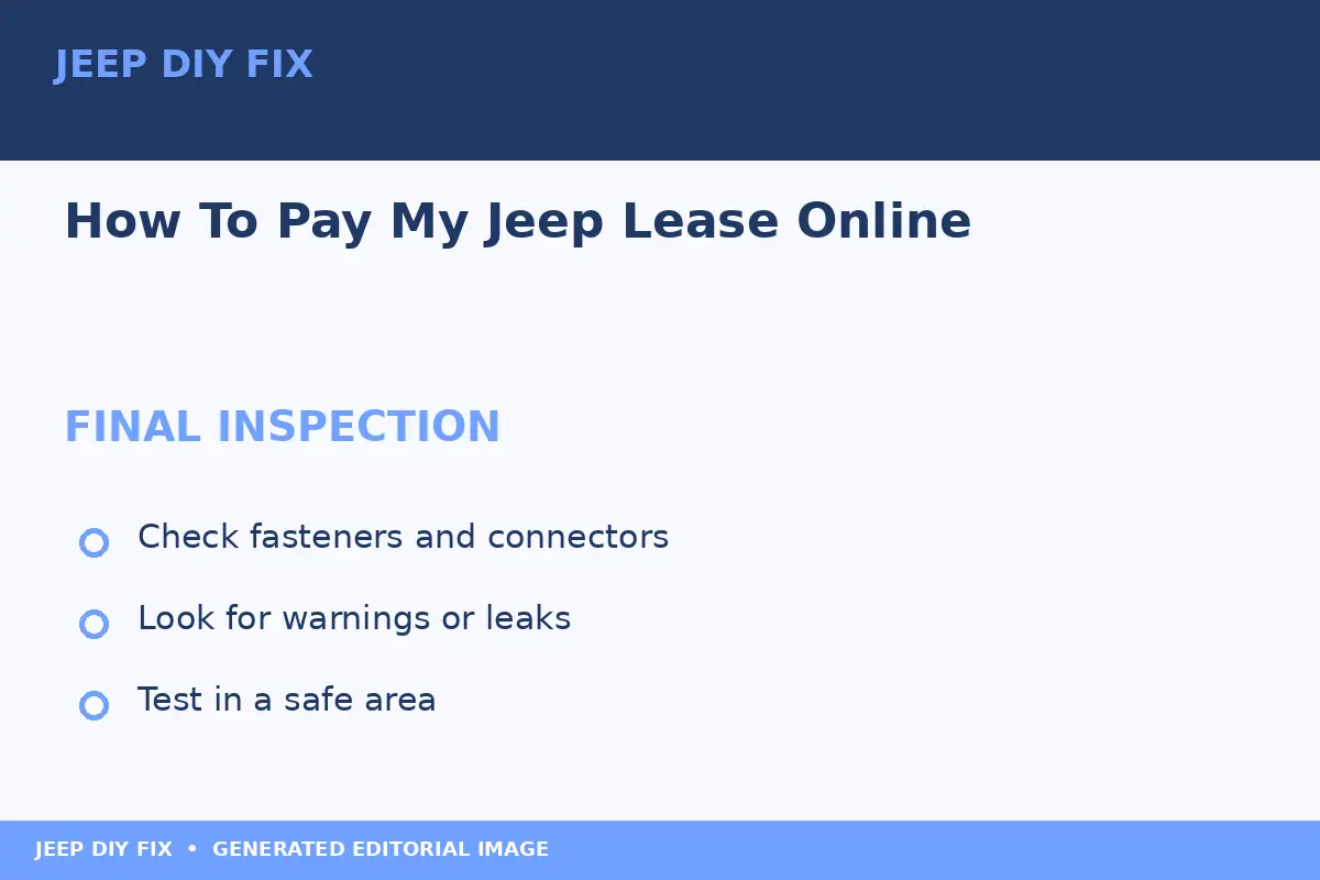 Final inspection after How To Pay My Jeep Lease Online