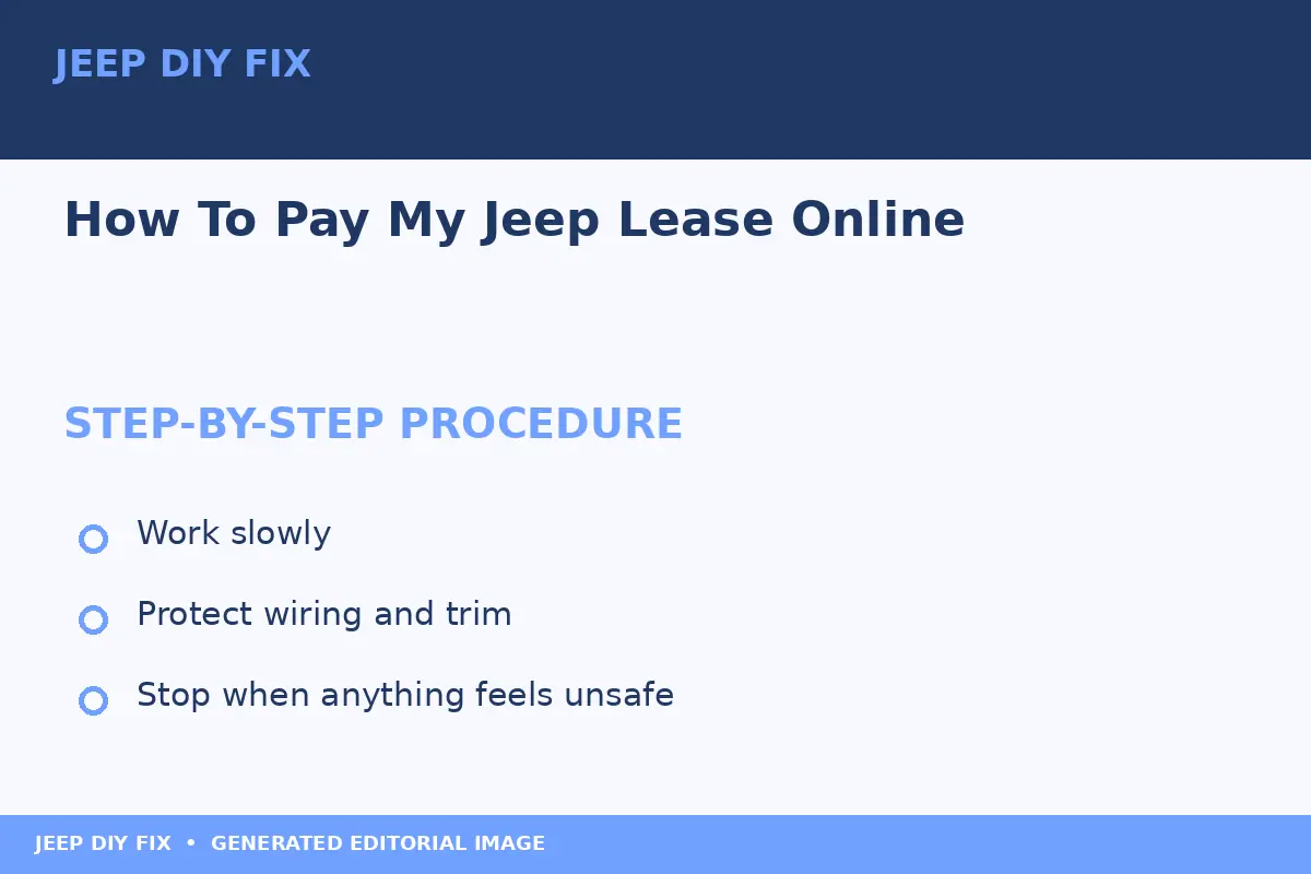 Completing the approved steps for How To Pay My Jeep Lease Online