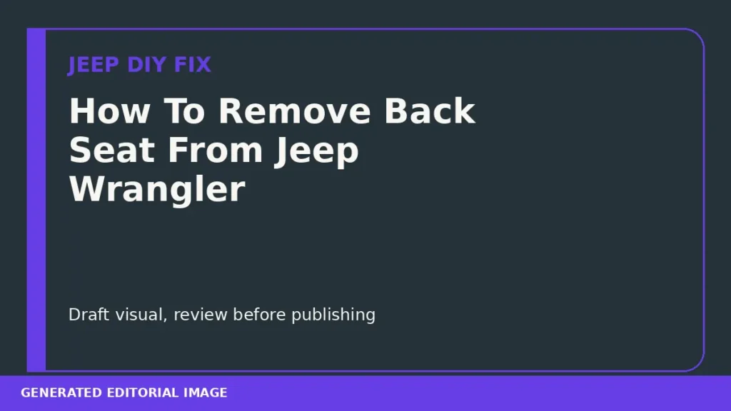 How To Remove Back Seat From Jeep Wrangler DIY guide