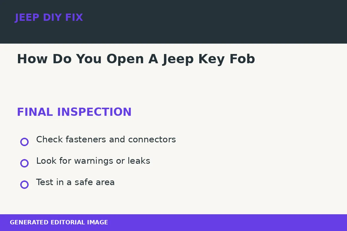 Final inspection after How Do You Open A Jeep Key Fob