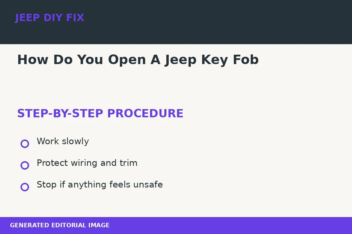 Completing the approved steps for How Do You Open A Jeep Key Fob