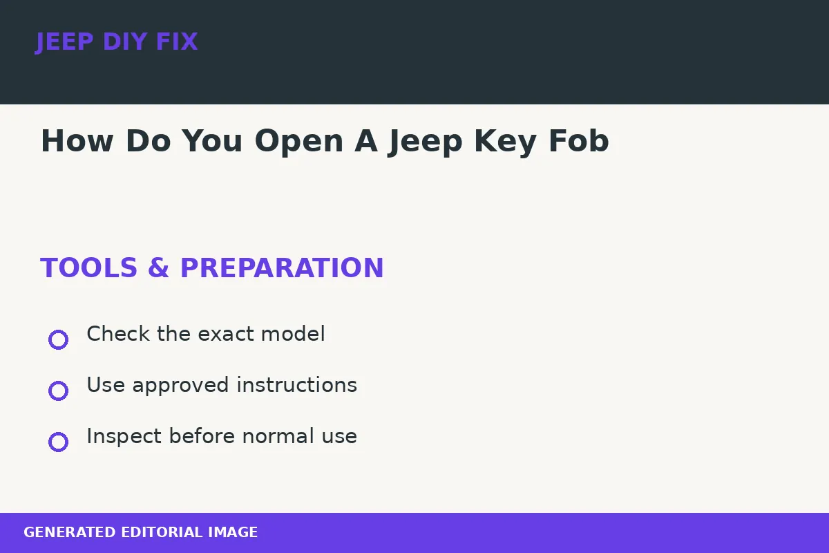 Preparing tools for How Do You Open A Jeep Key Fob