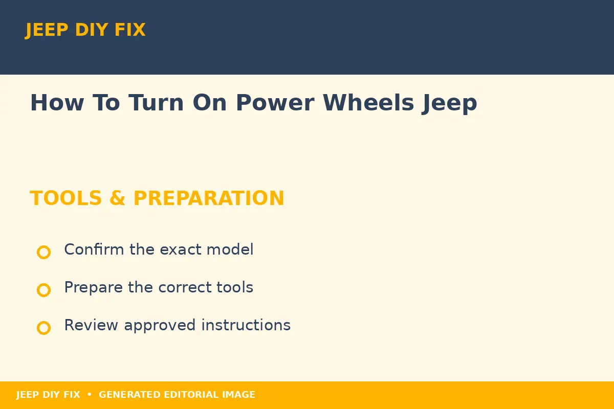 Preparing tools for How To Turn On Power Wheels Jeep