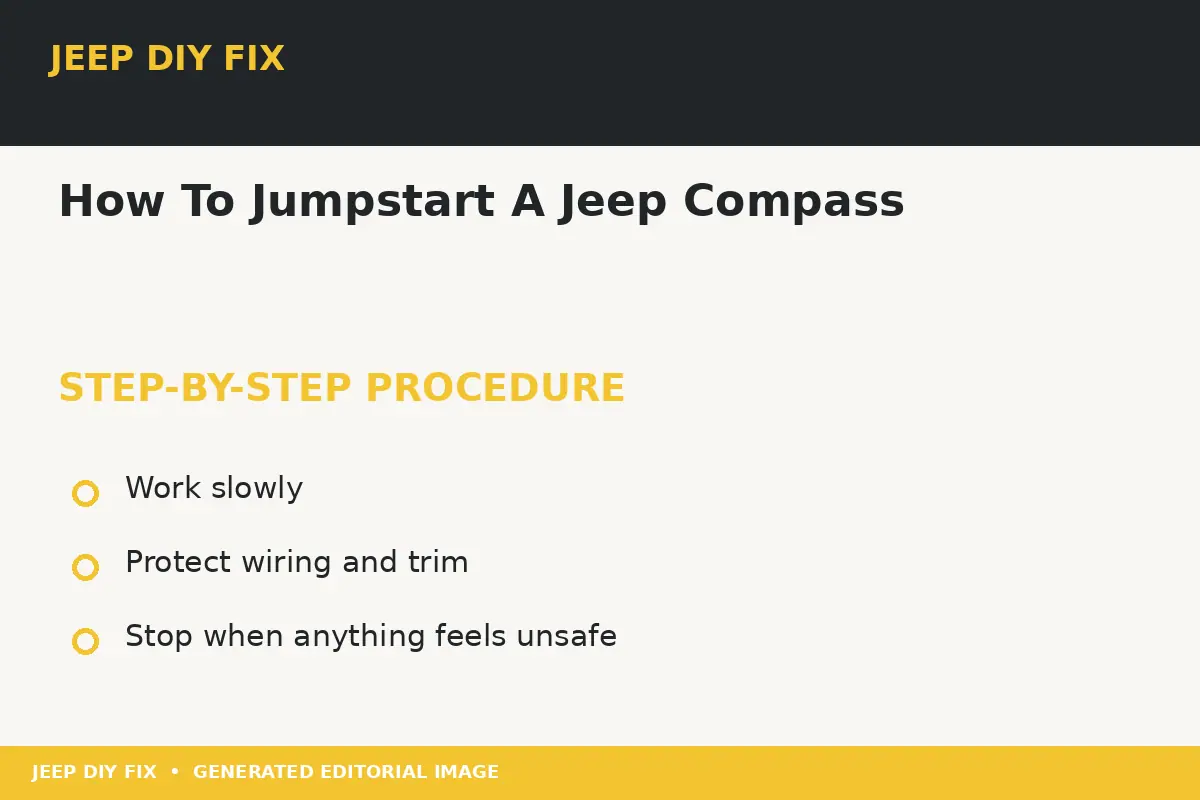 Step-by-step procedure for How To Jumpstart A Jeep Compass