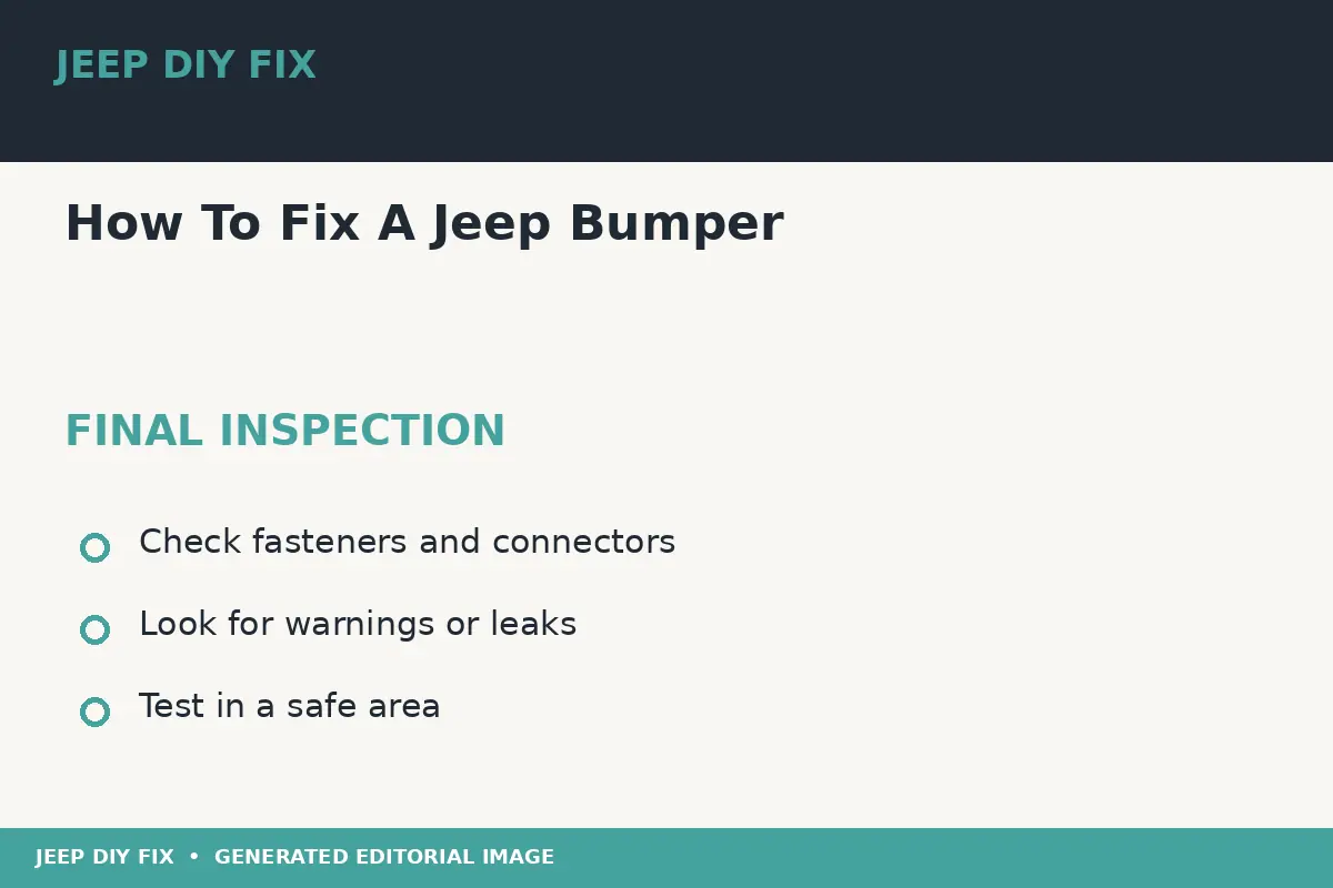 Final inspection after How To Fix A Jeep Bumper