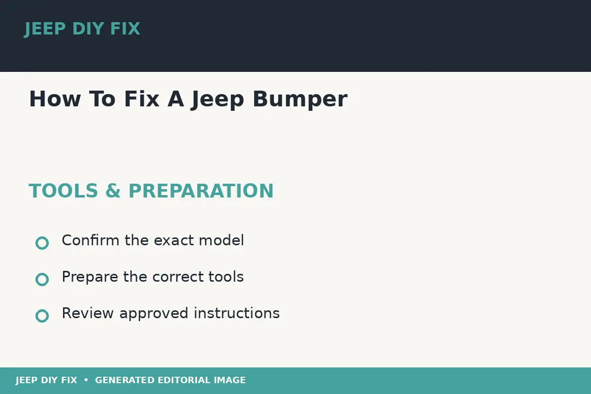 Preparing tools for How To Fix A Jeep Bumper