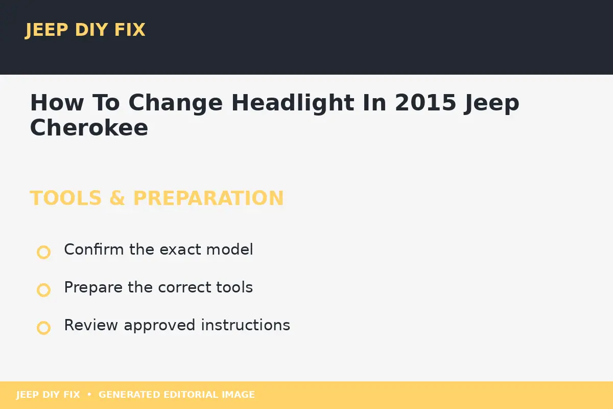 Preparing tools for How To Change Headlight In 2015 Jeep Cherokee