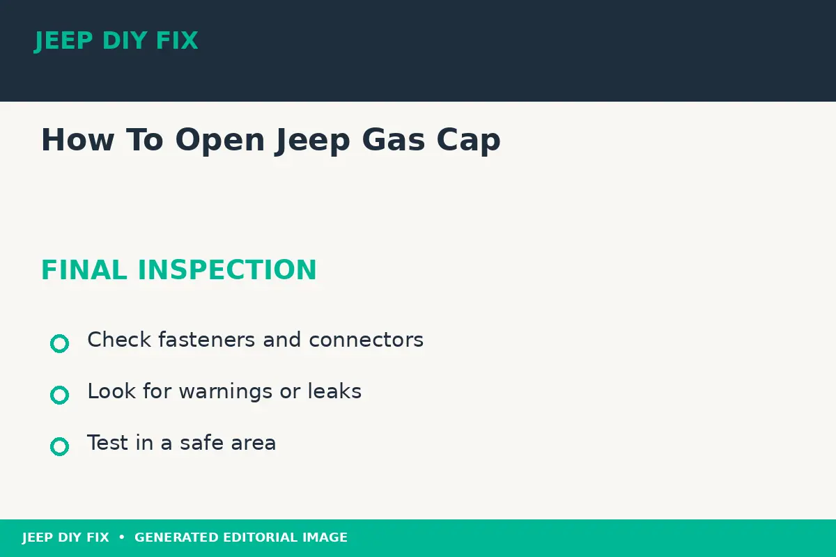 Final inspection after How To Open Jeep Gas Cap