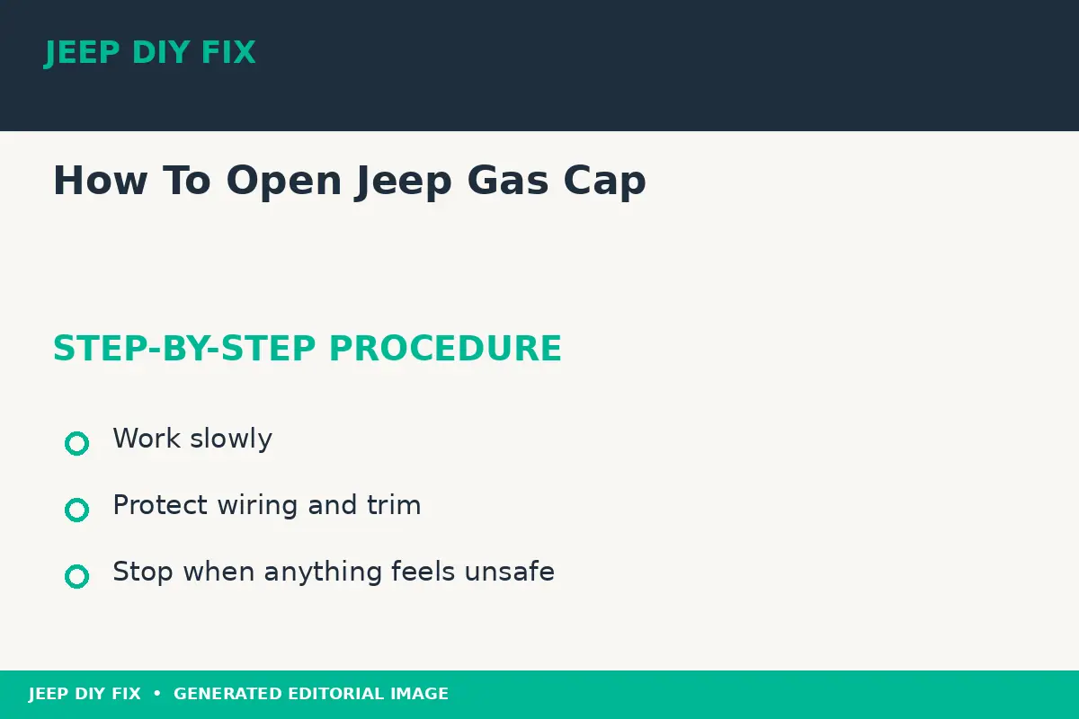 Completing the approved steps for How To Open Jeep Gas Cap
