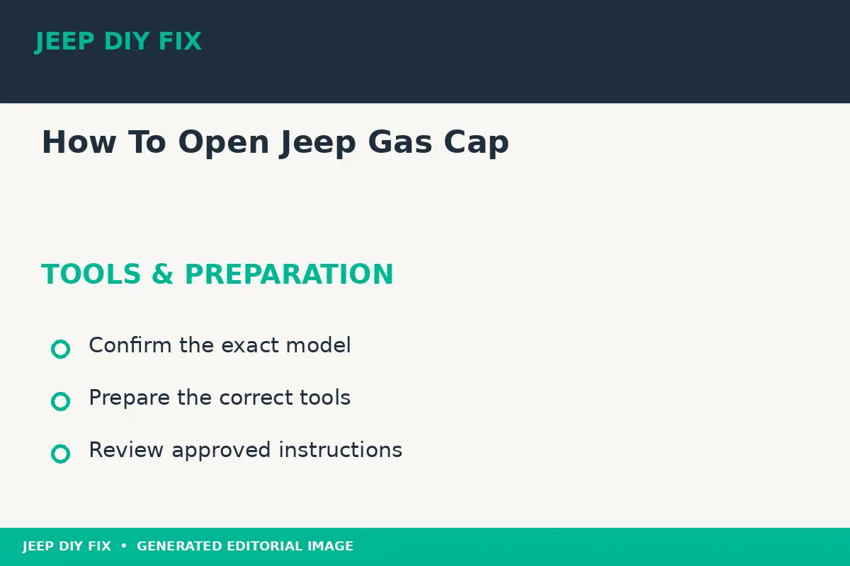 Preparing tools for How To Open Jeep Gas Cap