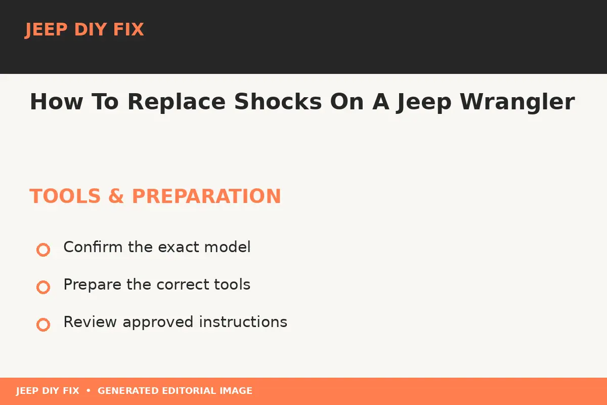 Preparing tools for How To Replace Shocks On A Jeep Wrangler