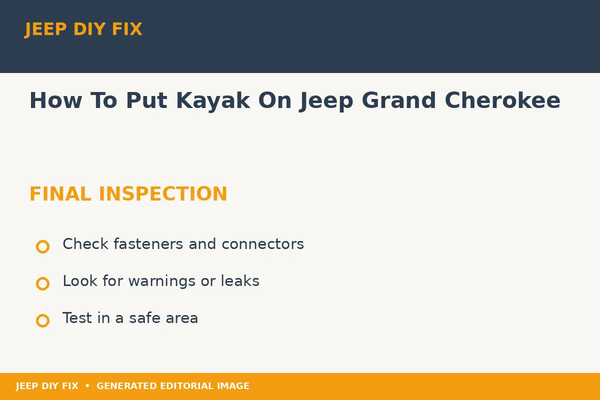 Final inspection after How To Put Kayak On Jeep Grand Cherokee