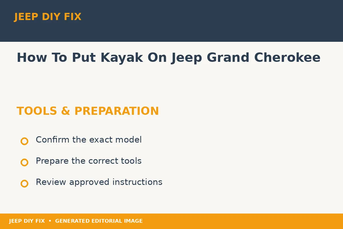 Preparing tools for How To Put Kayak On Jeep Grand Cherokee
