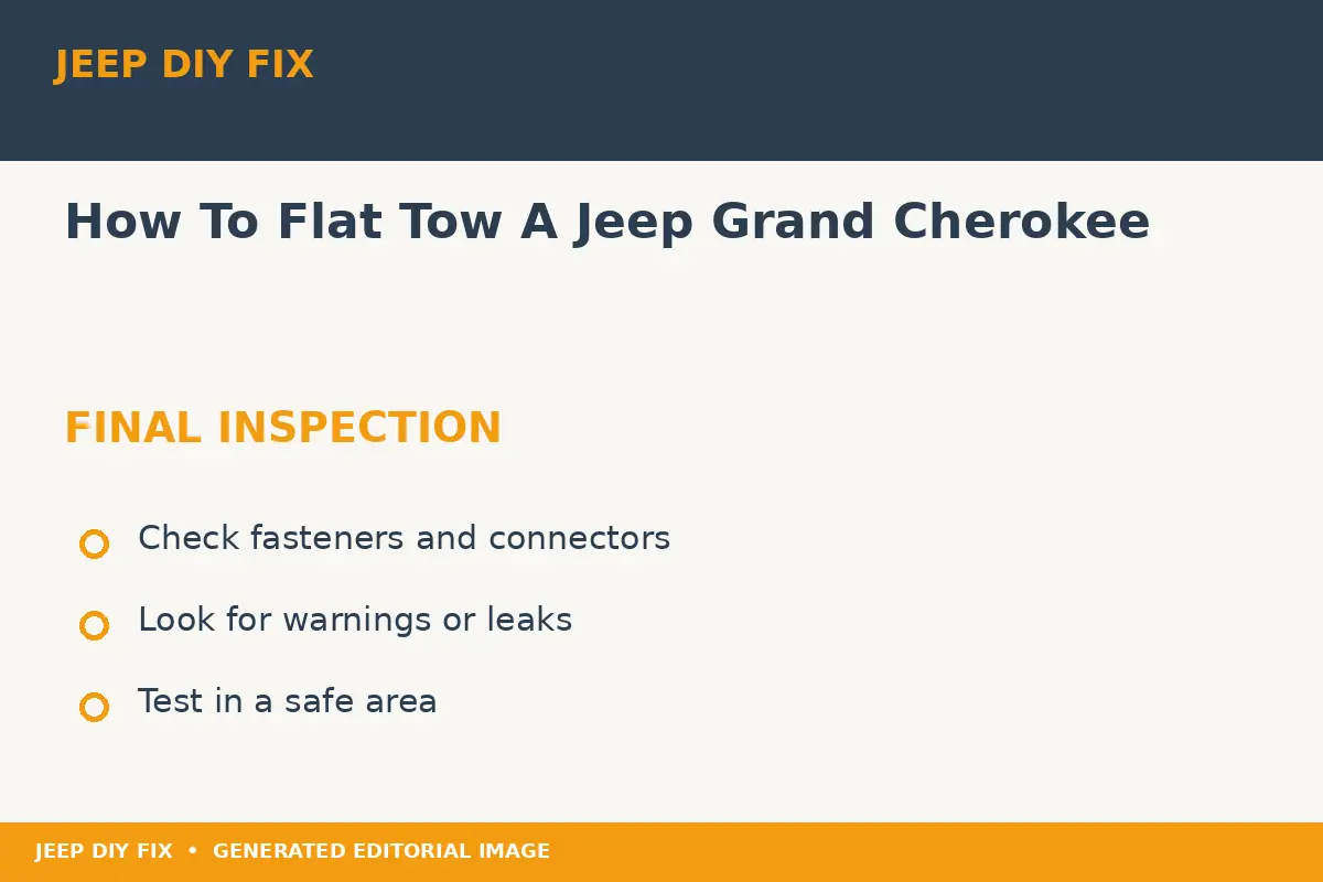 Final inspection after How To Flat Tow A Jeep Grand Cherokee