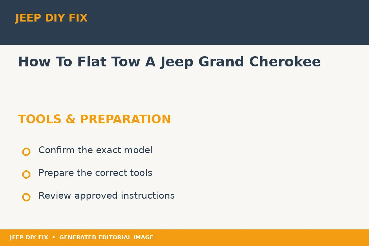 Preparing tools for How To Flat Tow A Jeep Grand Cherokee
