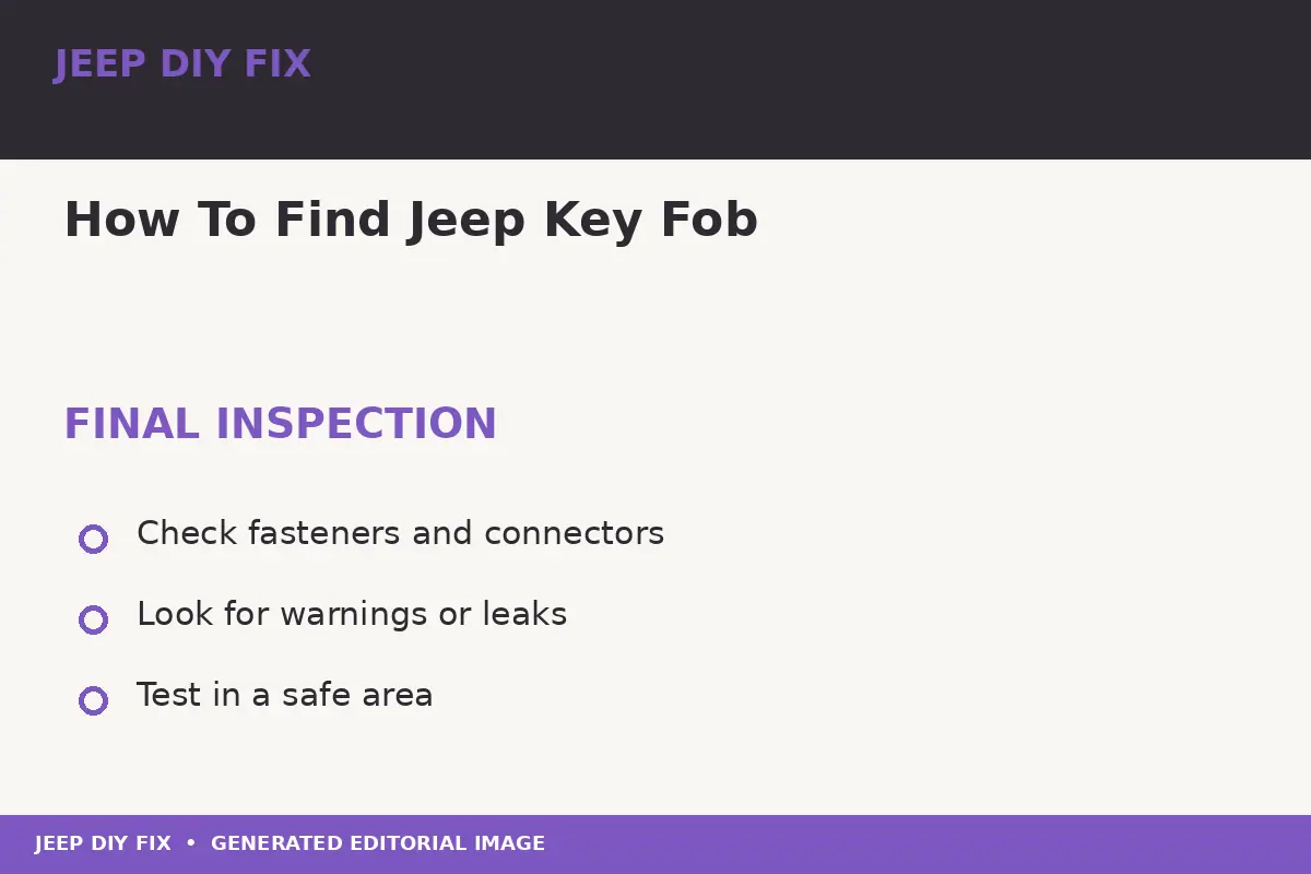 Final inspection after How To Find Jeep Key Fob
