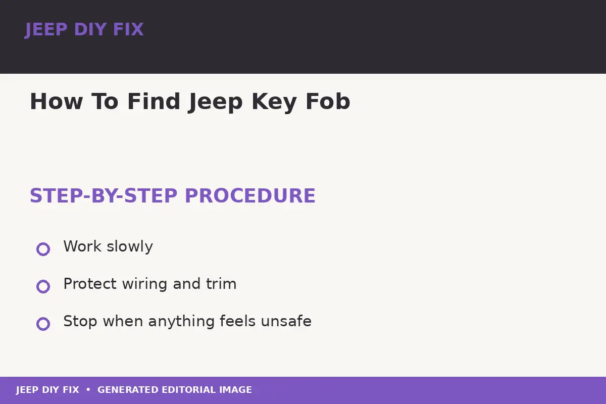 Completing the approved steps for How To Find Jeep Key Fob