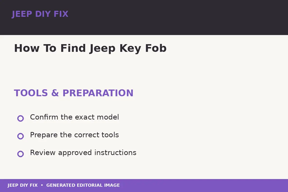Preparing tools for How To Find Jeep Key Fob