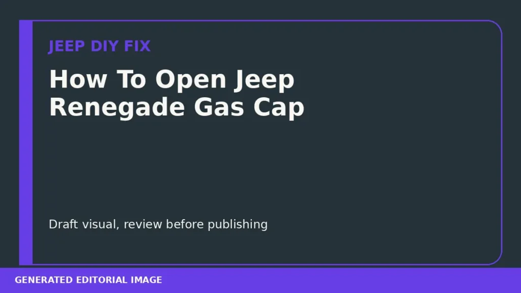 How To Open Jeep Renegade Gas Cap DIY guide