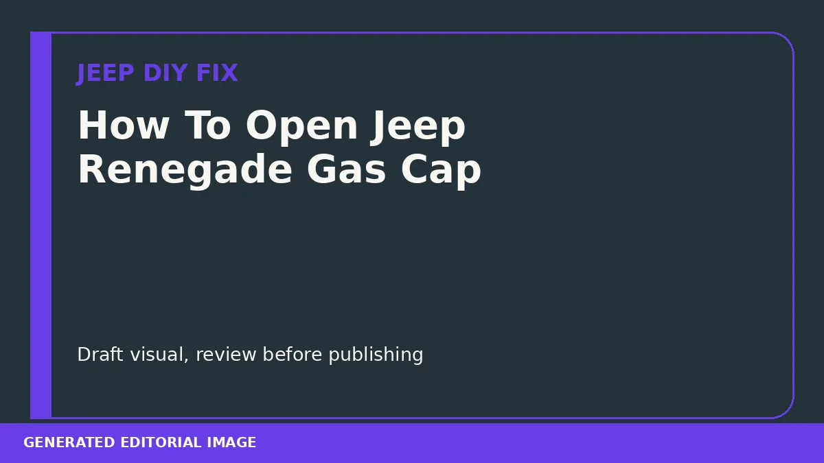 How To Open Jeep Renegade Gas Cap DIY guide