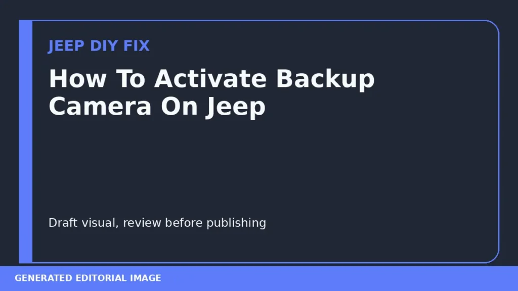 How To Activate Backup Camera On Jeep DIY guide