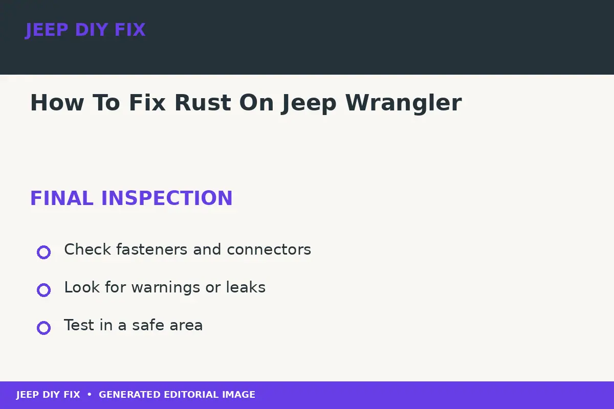 Final inspection after How To Fix Rust On Jeep Wrangler