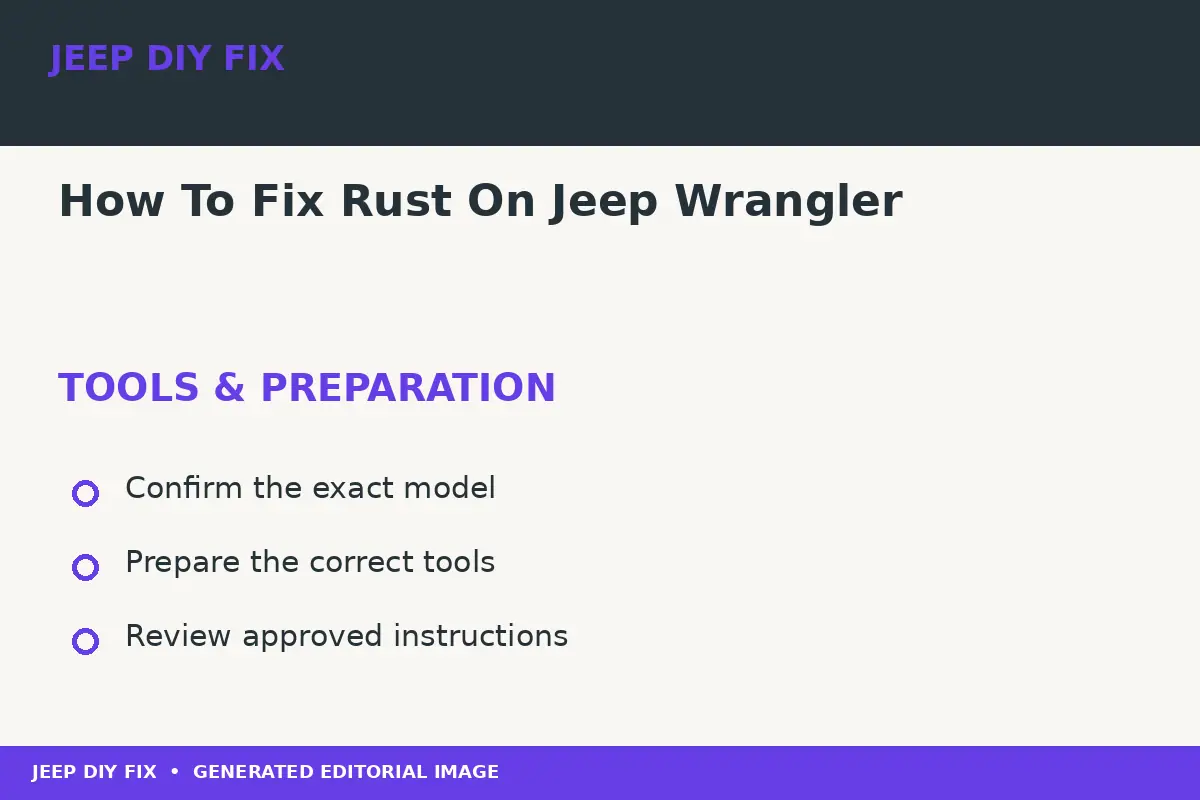 Preparing tools for How To Fix Rust On Jeep Wrangler