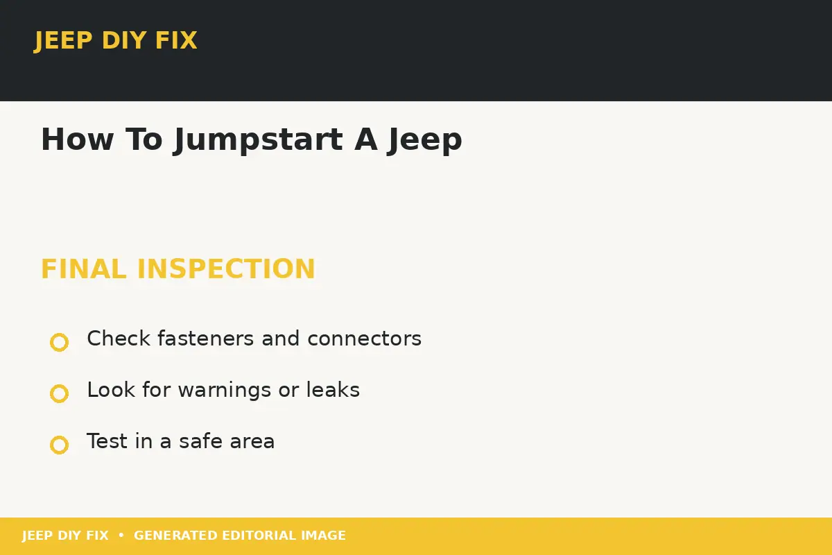 Final inspection after How To Jumpstart A Jeep