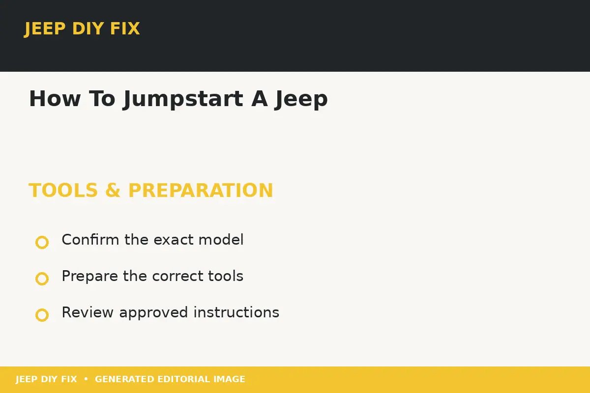 Preparing tools for How To Jumpstart A Jeep