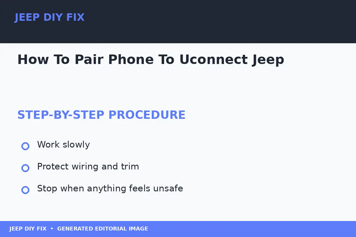 Completing the approved steps for How To Pair Phone To Uconnect Jeep