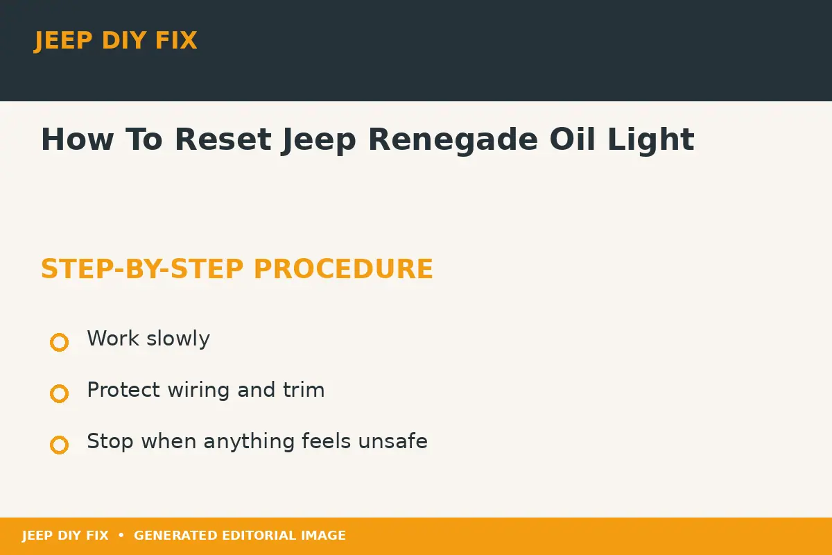 Completing the approved steps for How To Reset Jeep Renegade Oil Light