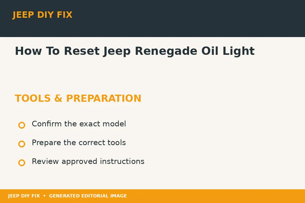 Preparing tools for How To Reset Jeep Renegade Oil Light