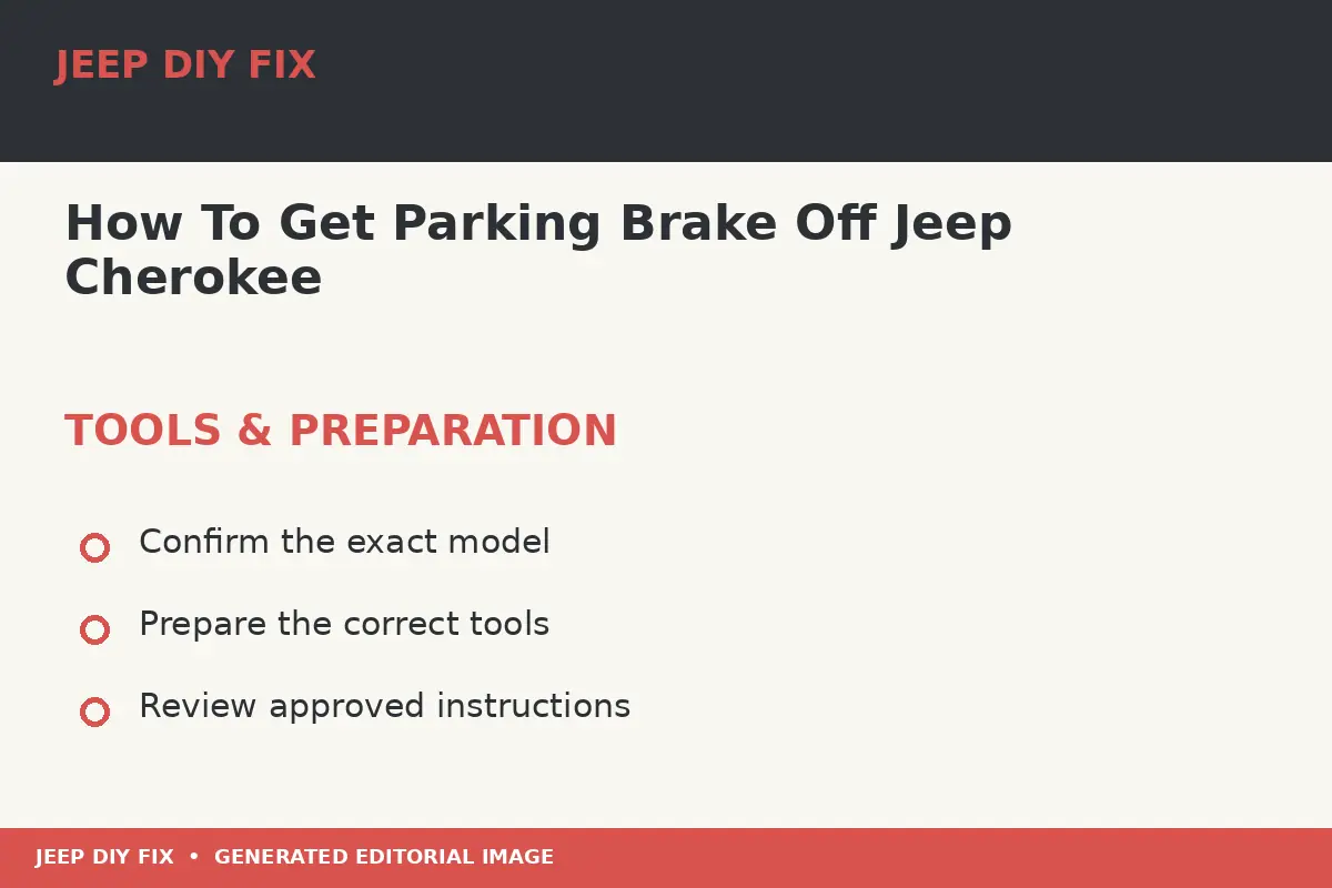 Preparing tools for How To Get Parking Brake Off Jeep Cherokee