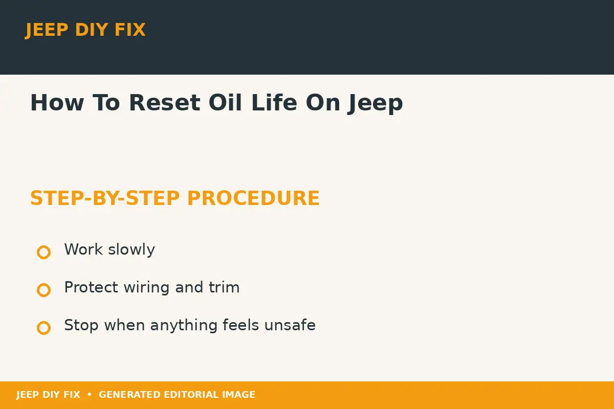 Completing the approved steps for How To Reset Oil Life On Jeep