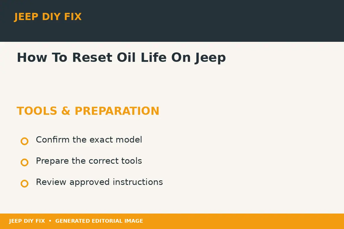 Preparing tools for How To Reset Oil Life On Jeep