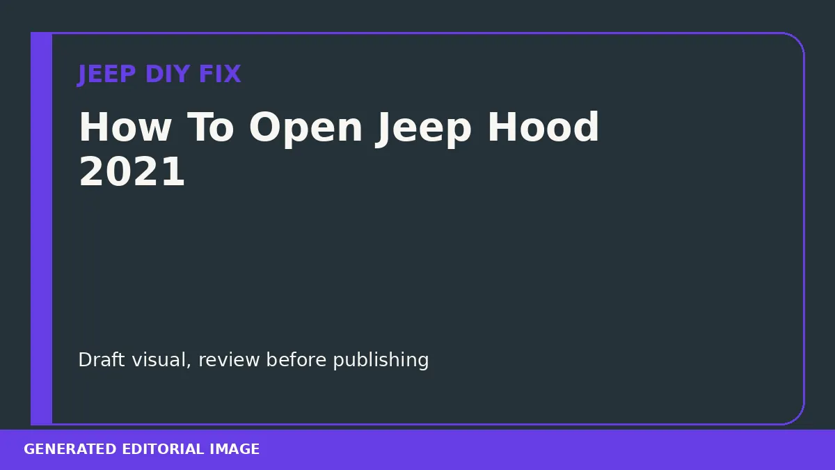 How To Open Jeep Hood 2021 DIY guide