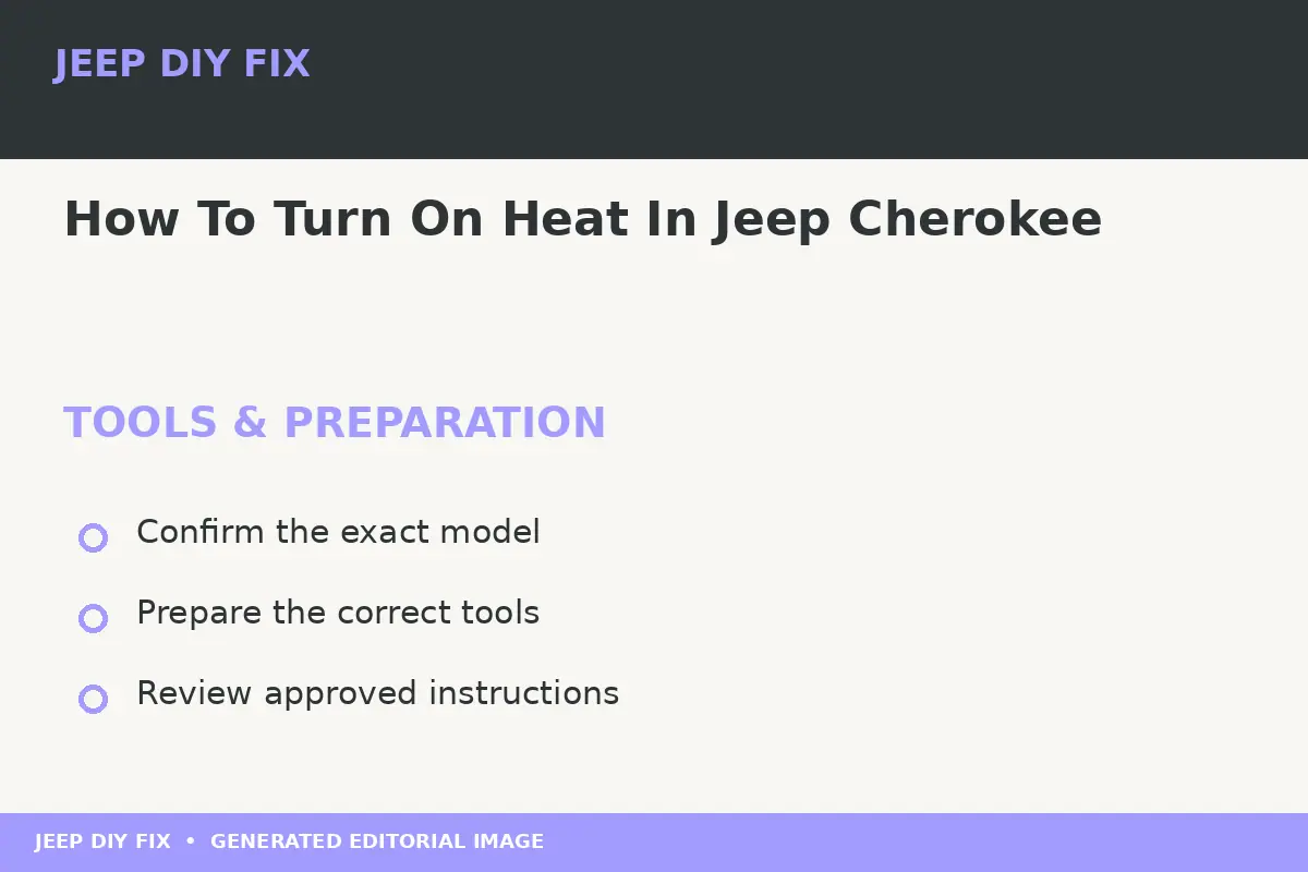 Preparing tools for How To Turn On Heat In Jeep Cherokee