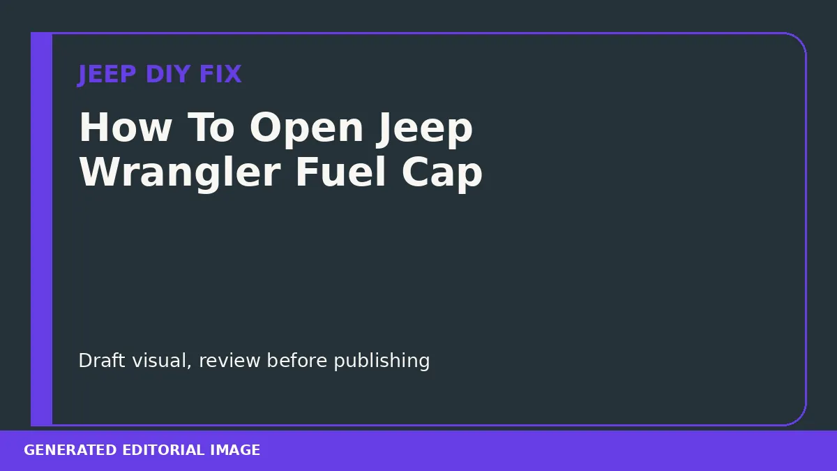 How To Open Jeep Wrangler Fuel Cap DIY guide
