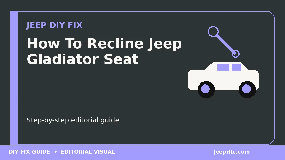 How To Recline Jeep Gladiator Seat DIY guide
