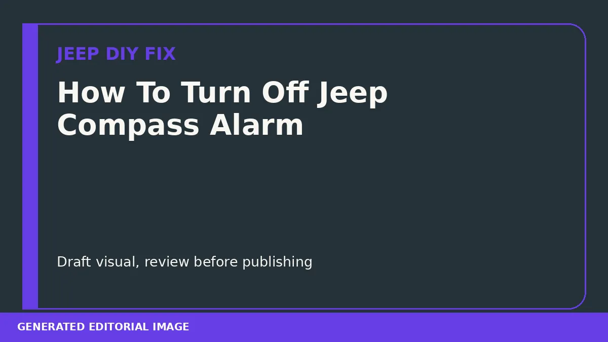 How To Turn Off Jeep Compass Alarm How To Turn Off Jeep Compass Alarm DIY guide