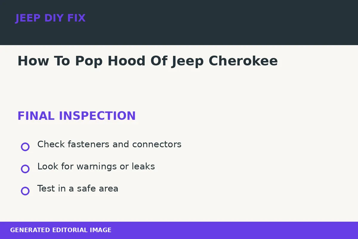 Final inspection after How To Pop Hood Of Jeep Cherokee