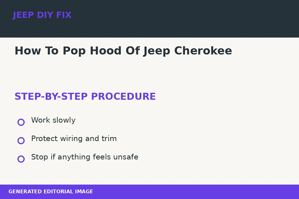 Completing the approved steps for How To Pop Hood Of Jeep Cherokee