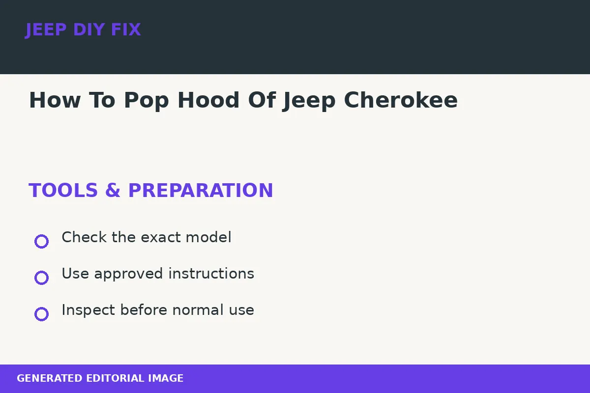 Preparing tools for How To Pop Hood Of Jeep Cherokee