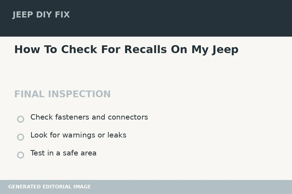 Final inspection after How To Check For Recalls On My Jeep