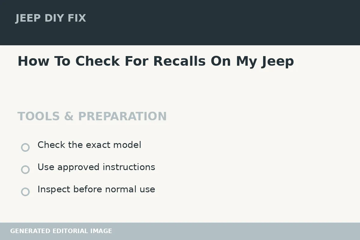 Preparing tools for How To Check For Recalls On My Jeep