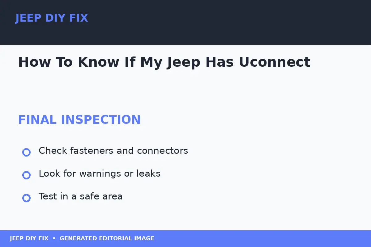 Final inspection after How To Know If My Jeep Has Uconnect
