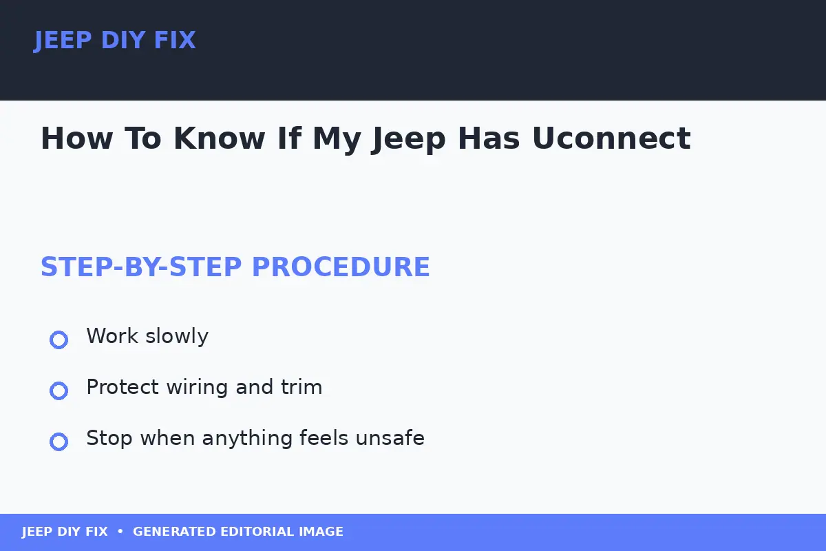 Completing the approved steps for How To Know If My Jeep Has Uconnect