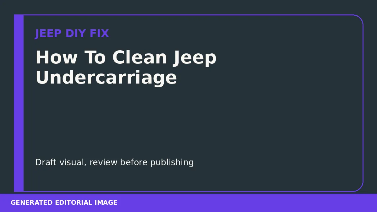 How To Clean Jeep Undercarriage DIY guide