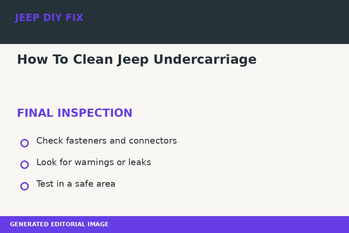 Final inspection after How To Clean Jeep Undercarriage